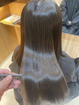 髪質改善アッシュグレー