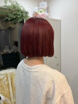 ウーピィ(whoopy)&nbsp;丸みボブ×ワインレッド