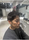 大人の爽やかアップバング