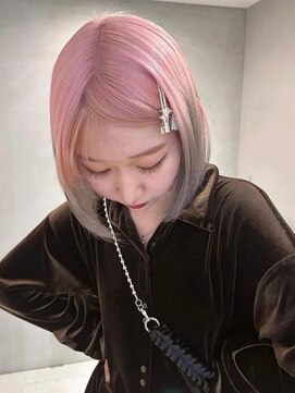 ペレ 梅田(PELE) イメチェン/ピンクベージュ/アンブレラカラー/前髪/梅田