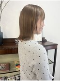 ブリーチなしダブルカラー　ベージュ　明るめ　担当阿知波