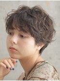 ふわくしゃショート/柔らかい質感/抜け感/レディースパーマ