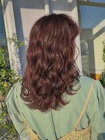 アソビ ヘア ラボ(Asobi hair lab)&nbsp;ツヤ感たっぷりチェリーレッドカラー