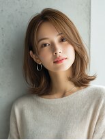 ロッソ 大橋店(Rosso) 耳かけのナチュラル外ハネミディ【大橋】