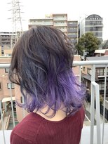 ヘアーメイク トレコローリ(hair make trecolori) 【trecolori 津田沼】ウルフ×インナーブルーラベンダーグラデ