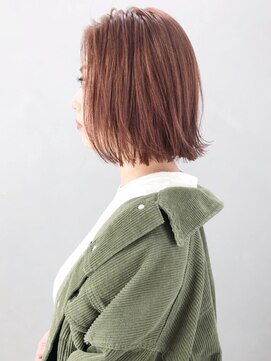 アイティー バイ アルバム 中野店(IT by ALBUM) ピンクグレー_ローライトスリークボブ厚めバング_ba285252