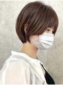 大人丸みショート/メルティカラー/イルミナカラー/前髪あり[調布