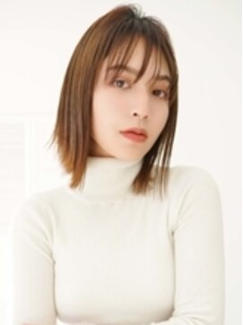 ラフィス ヘアーフラム 難波戎橋2号店(La fith hair flamme) 【La fith】ぶつ切りボブ×シースルーバング