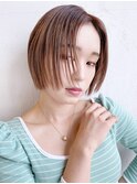 ストレートウルフボブ_大人ガーリーチョコレート_28681