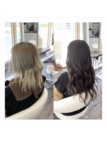 クラン ヘアーアンドスタジオ(CLAN hair & studio)&nbsp;ハイトーンエクステブリーチインナーミルクティーベージュ