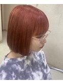 ハイトーンカラー*ピンク×ミニボブ