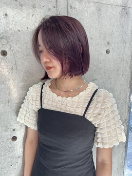 ネアー 新潟(NEER) ラベンダーピンクカラー◯ミニボブ◯韓国ヘア