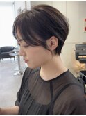 大人似合わせレイヤーカット30代40代50代ショート×アースカラー