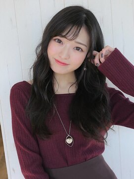 アグ ヘアー スペイ 西那須野2号店(Agu hair spey) 《Agu hair》ゆる巻★斜めバング×numberA.ベースケアミルク
