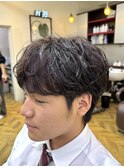 シャドウパーマ/韓国へア/マッシュパーマ/ウルフ/メンズ/柏