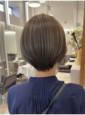 ショートボブ 髪質改善カラー 顔まわり 顔周り
