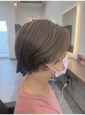 ショート／ハイライト/ベージュ系カラー