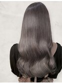 20代30代ハイライトバレイヤージュブリーチ立体感透け感グレー