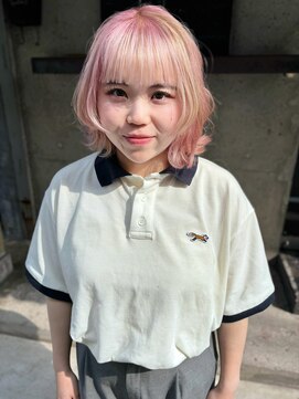 エヴリンアンドペイジ(Evelyn&paige) デザインカラー/ピンク×ベージュ【神戸元町】