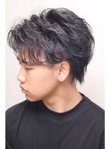 躍動感フェザーパーマツーブロックで楽々スタイリングが嬉しい