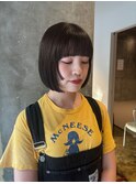 顔まわりレイヤーボブ