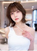 韓国レイヤー顔周りカット透明感カラー髪質改善艶髪シースルー