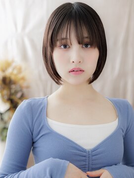 カバーヘアアンドスパ ブリス 浦和(COVER HAIR&SPA bliss) ダークアッシュ小顔切りっぱなしミニボブc7浦和