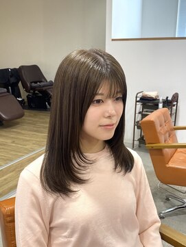 ユニカ 宇都宮(yunica) 縮毛矯正/くびれヘア/アプリコットオレンジ/ハイライトカラー