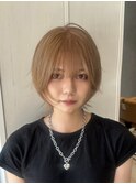 ミルクティーベージュ、カット