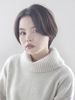 モッズ ヘア 福岡姪浜店(mod's hair)の写真/小顔似合わせカットで創り出す、大人可愛いショートStyleに!首元すっきり&キレイなフォルムが長く続く♪