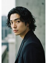 キャンバス バイ ネオリーブ 横浜西口(Canvas by neo.)&nbsp;サーフカール/ブルーブラック/フェザーパーマ/横浜/横浜駅/sk48