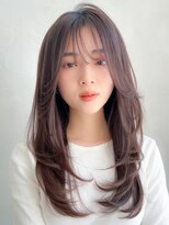 アグノス 青山(Agnos) レイヤーカット暗めカラーフェイスフレーミングデザインカラー