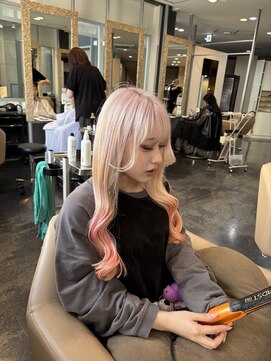 アウラ(AURA) グラデーションカラーエンドカラーピンクグラデーション