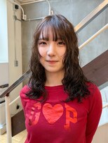 マッシュ 北堀江(MASHU)&nbsp;ミディアム　レイヤー　パーマ　　暗めカラー