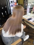 オトナ女子 10代 20代 ブリーチ ダブルカラー オリーブベージュ