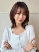【くびれミディ】小顔顔周りカット×外ハネレイヤーボブ
