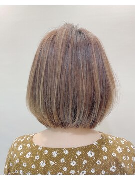 ロンド ルージュ 銀座店(Lond rouge) ハイライトボブ コントラストハイライト