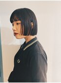 ワンレンボブヘア