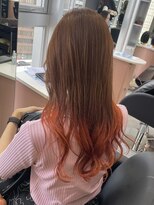 ジエクト カナウ(The Ect canow)&nbsp;裾カラー/オレンジグラデーションカラー/オレンジベージュ