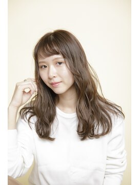 ルルディ バイ アフロディーテ銀座(luludi by APHRODITE) 黒髪/グレーベージュ/レイヤーロング/前髪パーマ/銀座