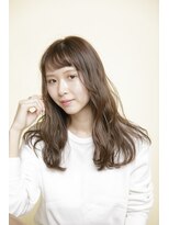 ルルディ バイ アフロディーテ銀座(luludi by APHRODITE) 黒髪/グレーベージュ/レイヤーロング/前髪パーマ/銀座