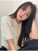 レイヤーカット　透明感　シアーカラー　チャコール