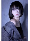 あのちゃん風姫カット×ボブ+艶ストレートパーマ