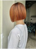 パツっとミニボブ*オレンジカラー