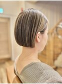 20代30代40代耳掛けストレートボブリップラインバレイヤージュ