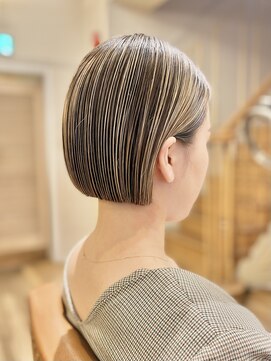 スニップ(Snip) 20代30代40代耳掛けストレートボブリップラインバレイヤージュ