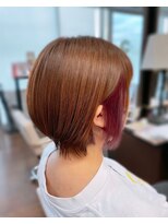ヘアーショップ エヌアンドエー 幸手店(hairshop N&A)&nbsp;ハンサムショート×インナーカラー ショートボブ/秋カラー