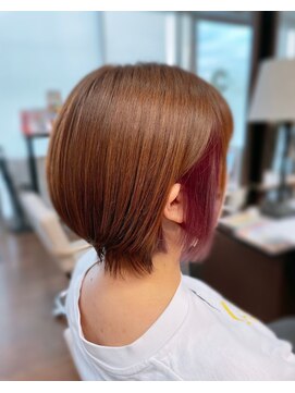 ヘアーショップ エヌアンドエー 幸手店(hairshop N&A) ハンサムショート×インナーカラー ショートボブ/秋カラー