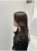 ブリーチなしラベンダーブラウンカラー