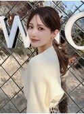 小顔2wayバングワイドバング似合わせカット韓国ヘア